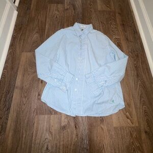 Club Room Light Blue and White Striped Button-Down Shirt